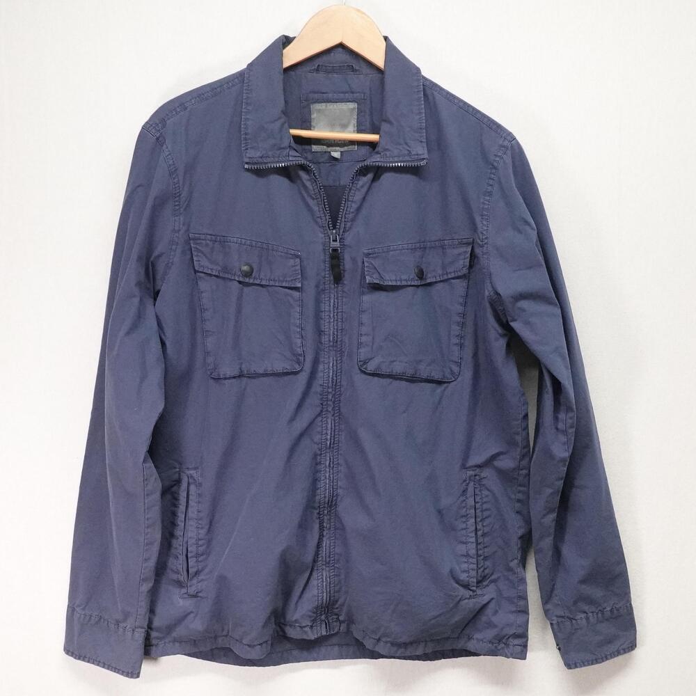 Bench Jacket Mens Medium Blue Cotton Utility Feild Midweight Jersey Lined